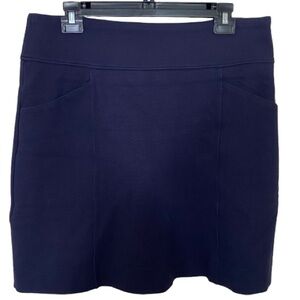 Anthropologie Maeve Women’s Navy Skirt Mini/Midi 19.5” Viscose Blend Size L